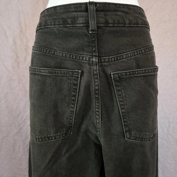 H&M ~ Denim Wide Leg Jeans ~ Washed Black ~ Sz 10 - Picture 9 of 10